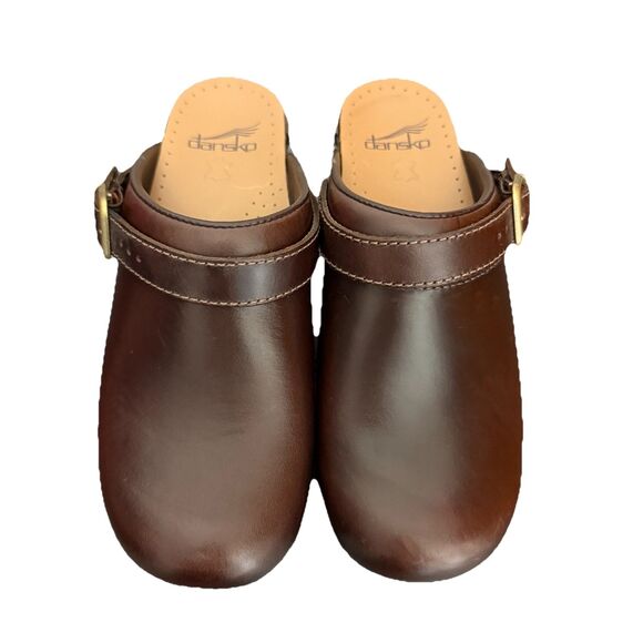 Dansko Clogs Slingback Brown Leather Womens Size US 7.5 / 8 EU 38 - Picture 2 of 16